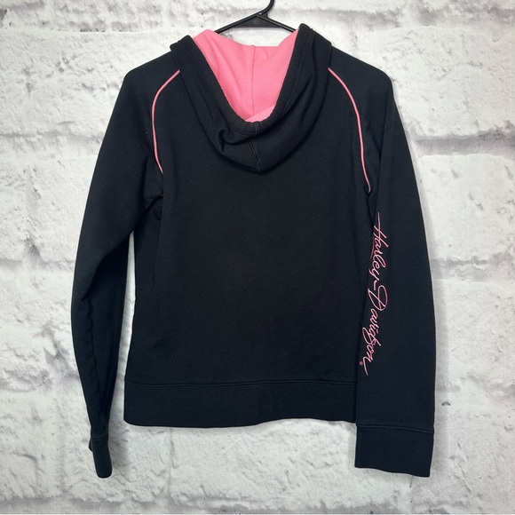 |VTG| HARLEY DAVIDSON Y2K Embroidered Full Zip Hoodie - Picture 5 of 5